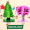绿色圣诞树+樱花树