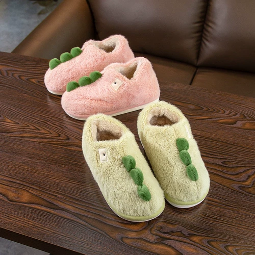 Демисезонные удерживающие тепло детские тапочки, нескользящая милая удобная обувь для беременных, семейный стиль, мягкая подошва