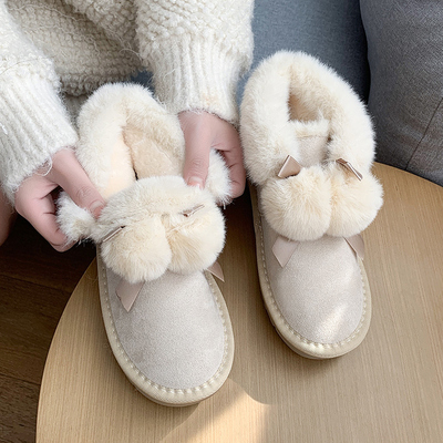 taobao agent Cute winter fleece non-slip fashionable low boots platform, 2021 collection