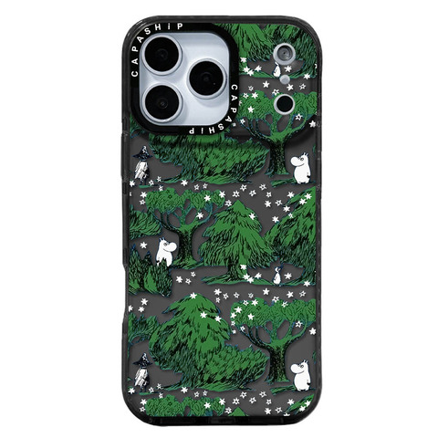 MagSafe Moomin Dark Forest Illustration Silicone – Pro/Plus/Max/Air – 17, 16, 15, 14, 13, 12 iPhone Case