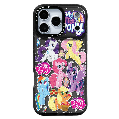 My Little Pony Pink Purple Rainbow MagSafe Bumper With Lanyard Strap iPhone Case