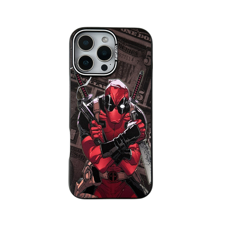 Deadpool Red, Batman Black, Captain America Character iPhone Case