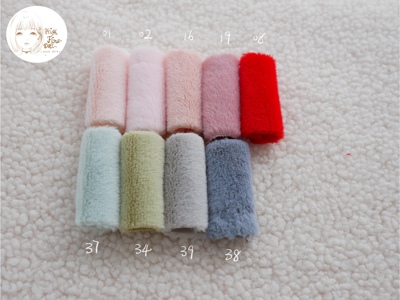 taobao agent Spot rabbit velvet ultra -thin 5mm baby clothing BJD clothing fabric fabric doll DIY fabric (color system)