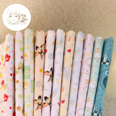 taobao agent The third phase of the spot of original BJD baby clothes pet costume pure cotton high density 60 cloth digital printing fabrics