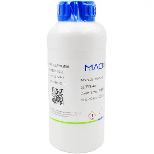 Macklin/Macing Molecular Seeper 4a 500 г/бутылка 2 мм-3 мм Лабораторное лечебное использование 4 молекулярного сита