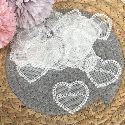 taobao agent DIY doll clothing auxiliary material water -soluble embroidered polyester small flowers love decorative cloth stickers