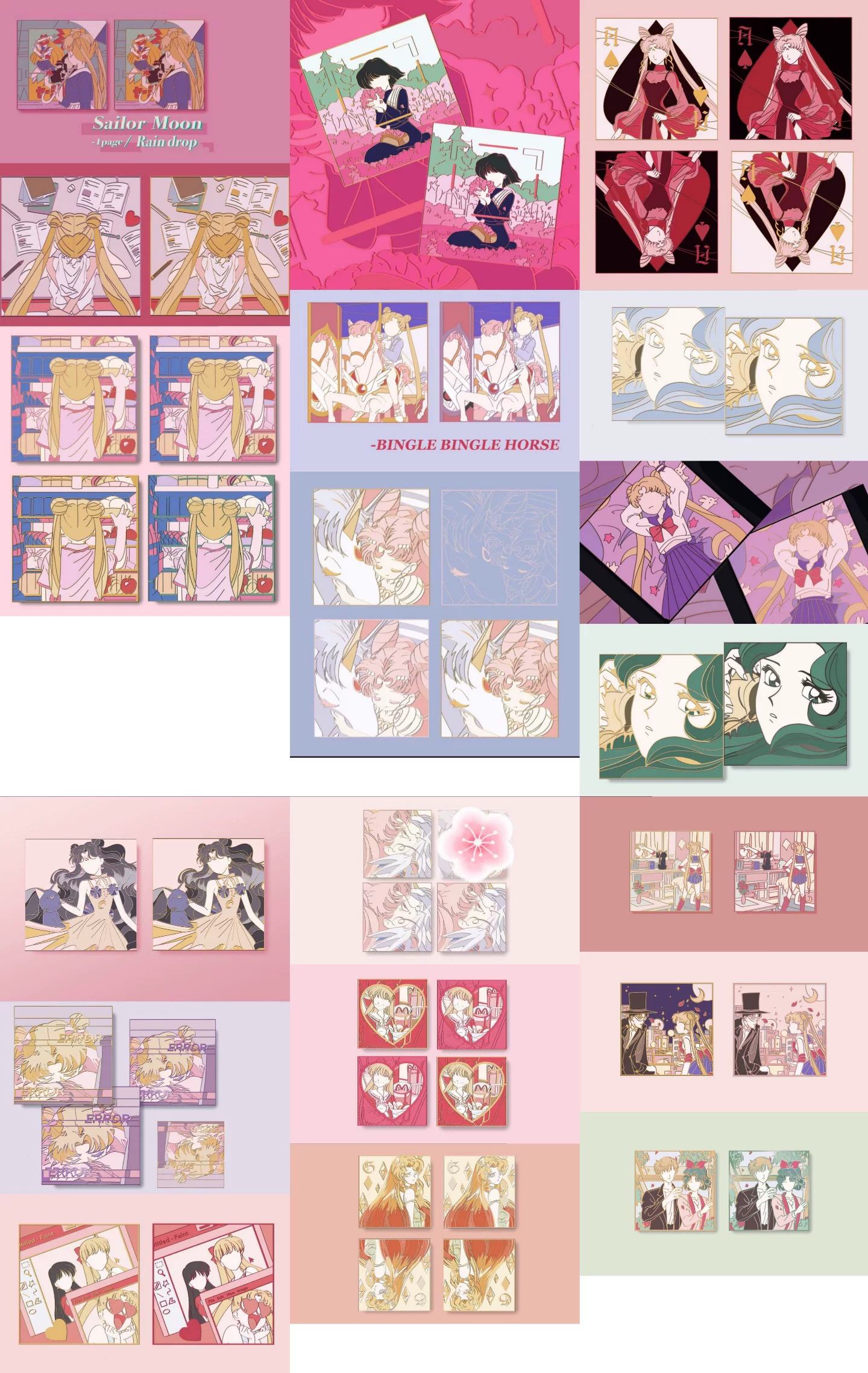 [Spot] Корейский матрос Sailor Moon Водяной Bingyue Маленький кролик Moon Bunny металлический знак