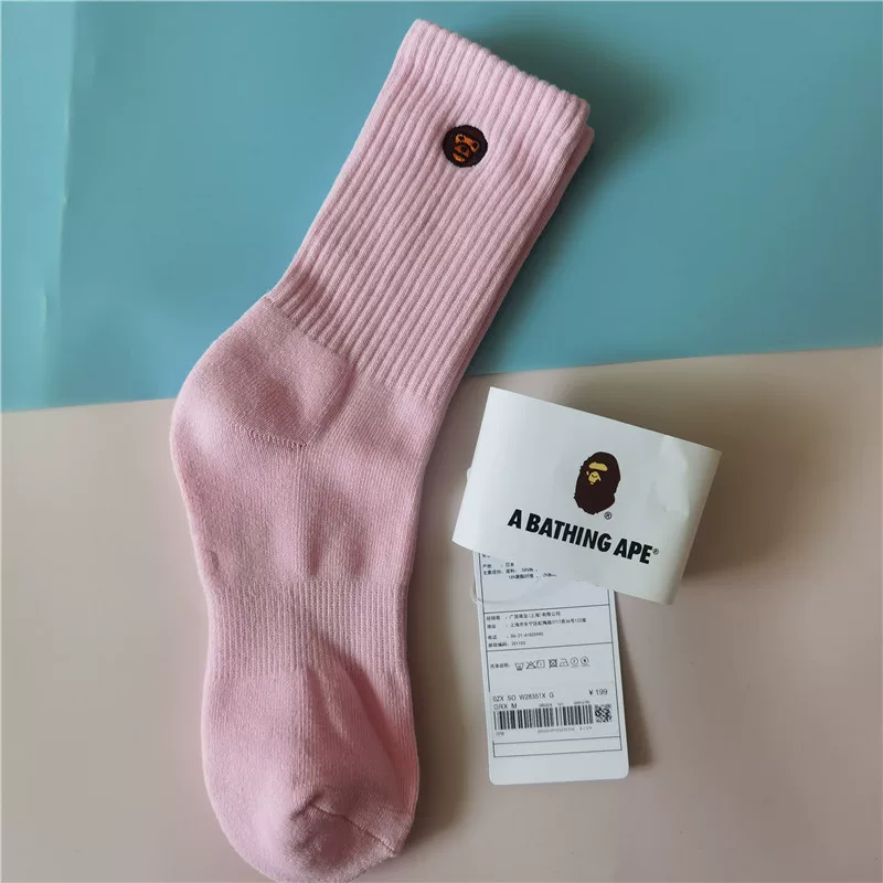 [Официальный BAPE обезьянка мужская/женская хлопковая носовая ткань низкая-верхняя спортивная носка]