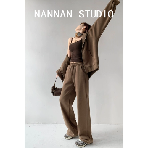 Цветные осенние штаны, свободный крой, в американском стиле, по фигуре