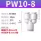 Khí quản đầu nối nhanh chữ Y TEE PY thay đổi đường kính PW khí nén cao cấp cắm nhanh 4 6 8 10 12mm phụ kiện cút nối khí nén đầu nối nhanh khí nén smc Đầu nối khí nén