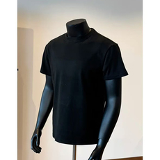 Футболка мужская 黑色修身短袖男款夏季美式高街正肩t恤cleanfit高级感痞帅半截袖