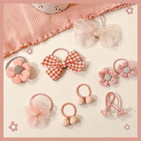 Розовая заколка для волос с бантиком