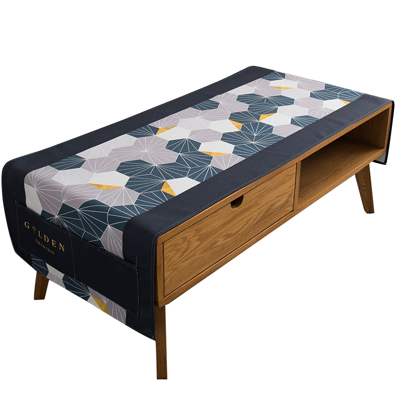 bla gold nordic simple coffee table tablecloth  cabinet cover cloth cotton linen waterproof and oil-proof disposable rectangular coffee table tablecloth