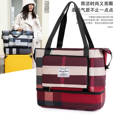 taobao agent Fashionable foldable fitness travel luggage bag out of large capacity storage bag independent shoe warehouse sports to give birth to handbags