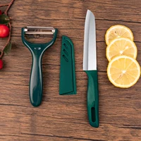 Чернила зеленый фруктовый нож+пилинг нож