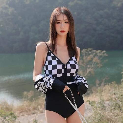 Купальник, брендовый лонгслив, комплект, изысканный стиль, коллекция 2022, защита от солнца