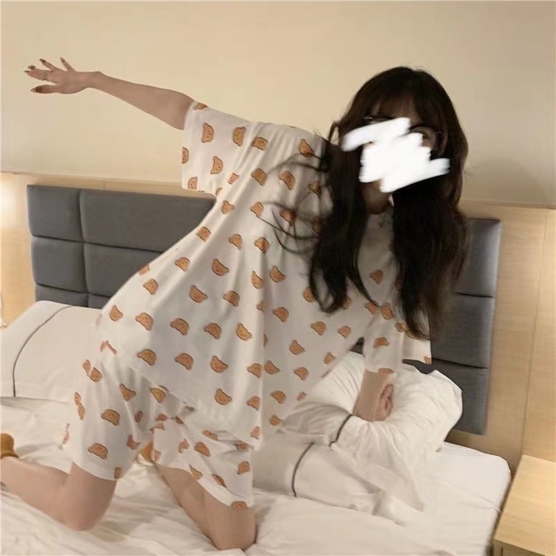 White orange bear set