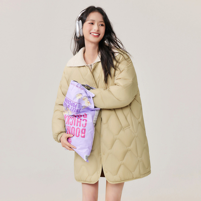 雪中飞中长款菱格轻薄羽绒服