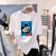 Mickey T-shirt nữ ngắn tay thủy triều lưới màu đỏ Dongdaemun mới Hàn Quốc cá tính hàng đầu Sinh viên phong cách phương Tây Quần áo nữ phong cách Hồng Kông - Áo phông