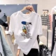 Mickey T-shirt nữ ngắn tay thủy triều lưới màu đỏ Dongdaemun mới Hàn Quốc cá tính hàng đầu Sinh viên phong cách phương Tây Quần áo nữ phong cách Hồng Kông - Áo phông