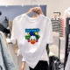 Mickey T-shirt nữ ngắn tay thủy triều lưới màu đỏ Dongdaemun mới Hàn Quốc cá tính hàng đầu Sinh viên phong cách phương Tây Quần áo nữ phong cách Hồng Kông - Áo phông