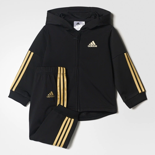 Adidas, осеннее демисезонное спортивное трикотажное платье для тренировок с капюшоном, лонгслив с молнией, комплект, детская одежда