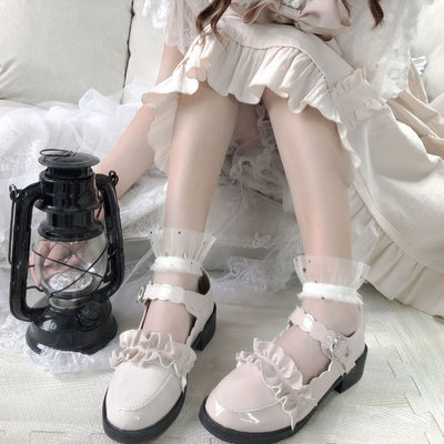 taobao agent Summer lace socks, thin glossy Japanese crystal