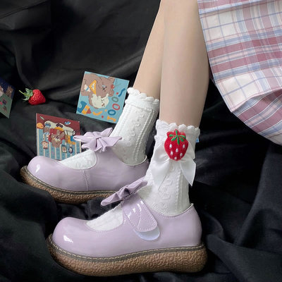 taobao agent Cute strawberry, Japanese summer universal socks, Lolita style