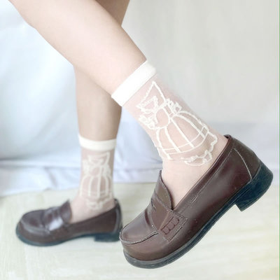 taobao agent Summer thin glossy Japanese socks, universal crystal, Korean style, Lolita style