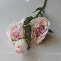 [Розовый] 3 головного кокса розы 52 см
