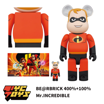 taobao agent [TyCtoys] Pre -sale BE@RBrick Superman Mobilization 400%Mr.incredible Building Block Bear