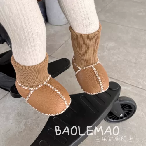 Демисезонная детская обувь для новорожденных для младенца, удерживающие тепло носки, флисовый шнурок-держатель, туфли, увеличенная толщина, мягкая подошва, 3-6-12 мес.