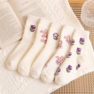 taobao agent Velvet keep warm cute Japanese socks, increased thickness