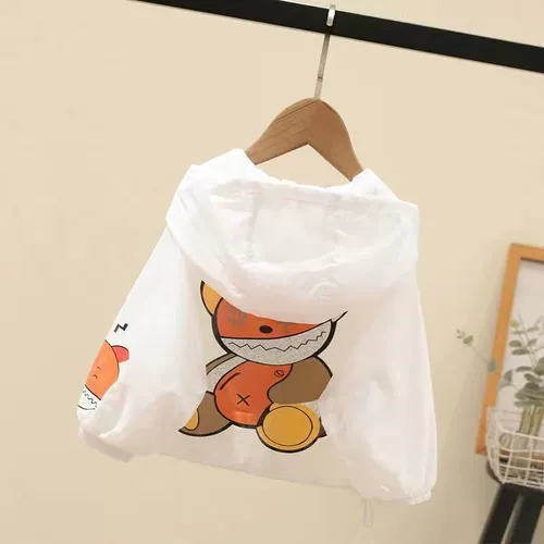 Солнцезащитный крем подходит для мужчин и женщин, летняя одежда для защиты от солнца, детская летняя одежда с капюшоном, мультяшная куртка