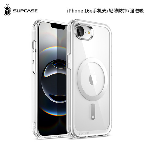 SUPCASE Clear Black MagSafe Kickstand Bumper iPhone Case