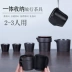 Bộ gốm đen du lịch đặt bộ túi xách tay bằng gốm kung fu tách trà một nồi ba hoặc bốn cốc xách tay nhanh cốc hành khách ngoài trời - Trà sứ