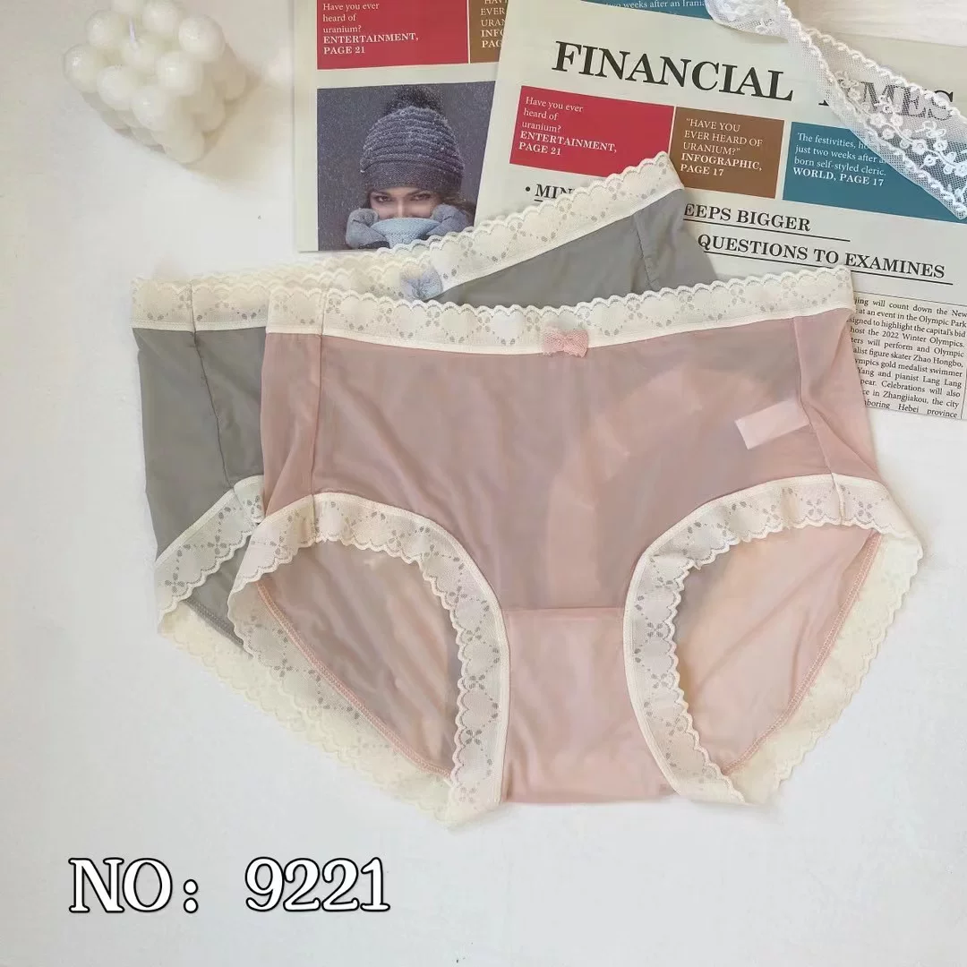 Thin soft cotton underwear, summer pants, mid rise