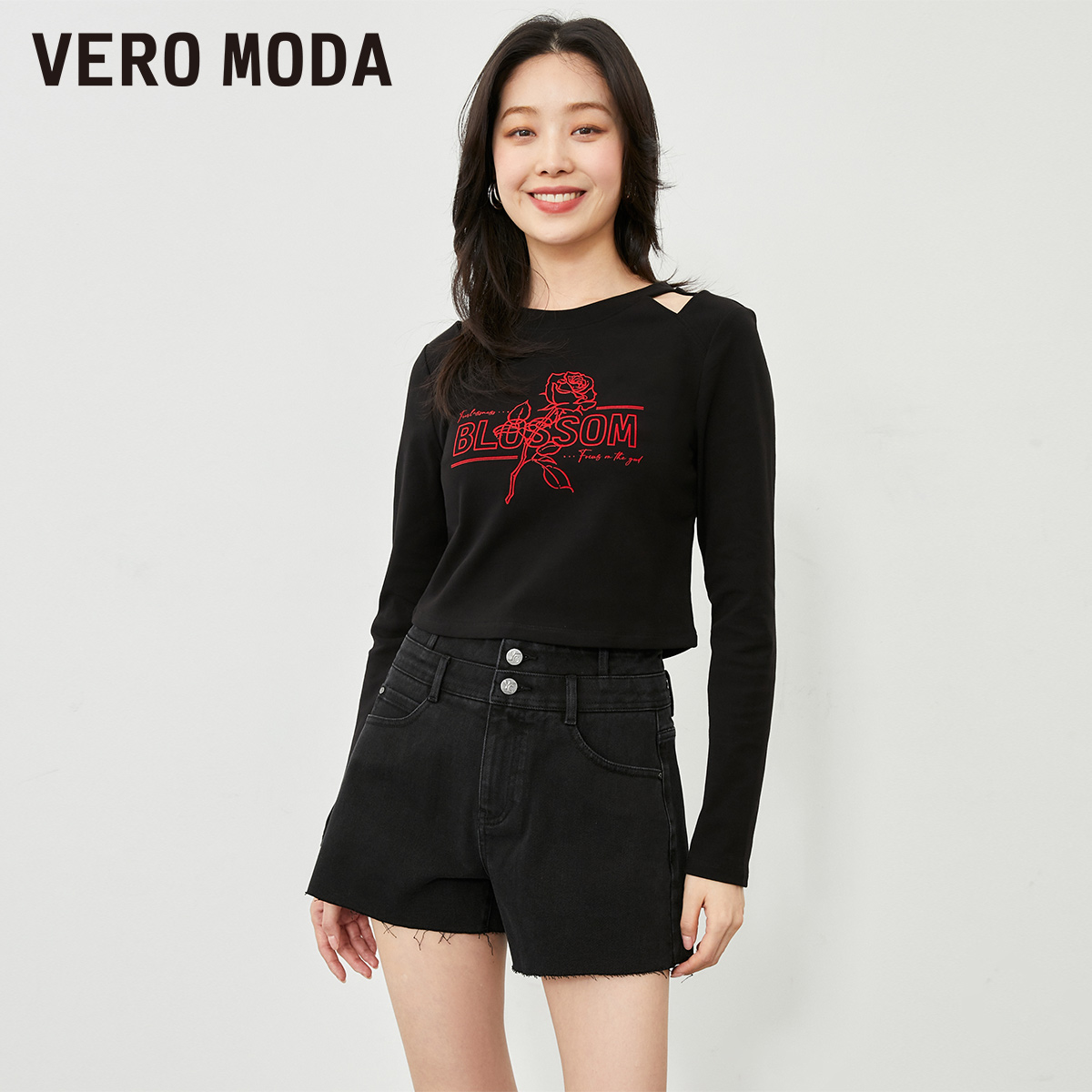 【VeroModa】2024春夏简约时尚T恤
