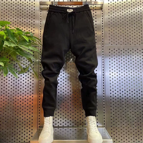 Мужские трендовые спортивные утепленные штаны, в корейском стиле, популярно в интернете