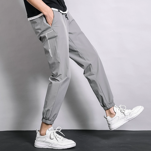 Летние шелковые тонкие повседневные брюки для отдыха, быстросохнущие штаны