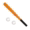 Маленькая оранжевая палочка с двумя шариками 21 дюйм 54 сантиметра