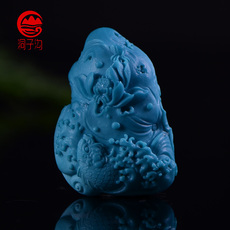 DIY аксессуары dong zhi gou/洞子沟绿松石雕刻件项链吊坠