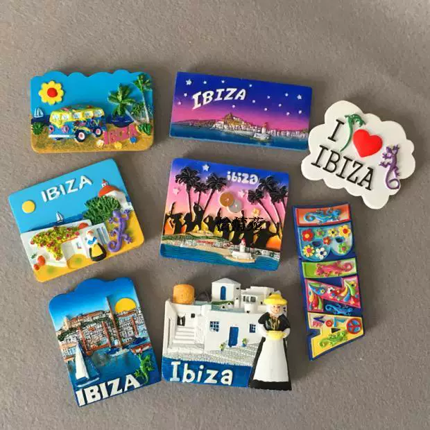 Souvenir, fridge magnet, Spain, 3D, hand painting