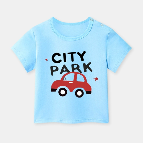 Хлопковая футболка для мальчиков, детская тонкая летняя одежда для раннего возраста, 1 лет, детская одежда