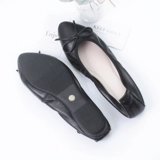 Туфли с заостренным носом для кожаной обуви с бантиком, комфортная обувь, из натуральной кожи, мягкая подошва