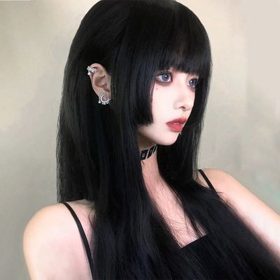 taobao agent Wig, fashionable helmet for princess, straight hair, 2021 collection, natural look, cosplay