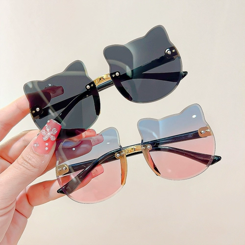 Детские мультяшные милые солнцезащитные очки, в западном стиле, защита от ультрафиолета, в корейском стиле