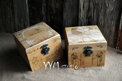 taobao agent YYM Original design bjd baby head storage single box carved jewelry box to send makeup box Egypt