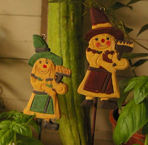 Садоводное украшение/цветок и пирореал/простая рубца/красный и зеленый разбитый деревянный цветок