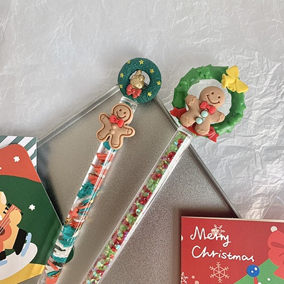 taobao agent Homemade Christmas limited gingerbread man pen knife cute hand account diy hand-carved knife utility knife dismantling express heat shrink